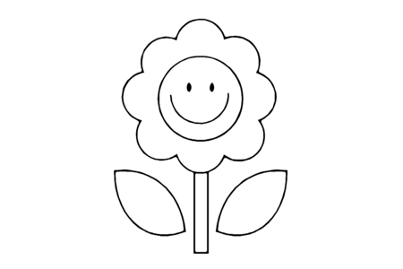 Coloriage Fleur 021 – 10doigts.fr